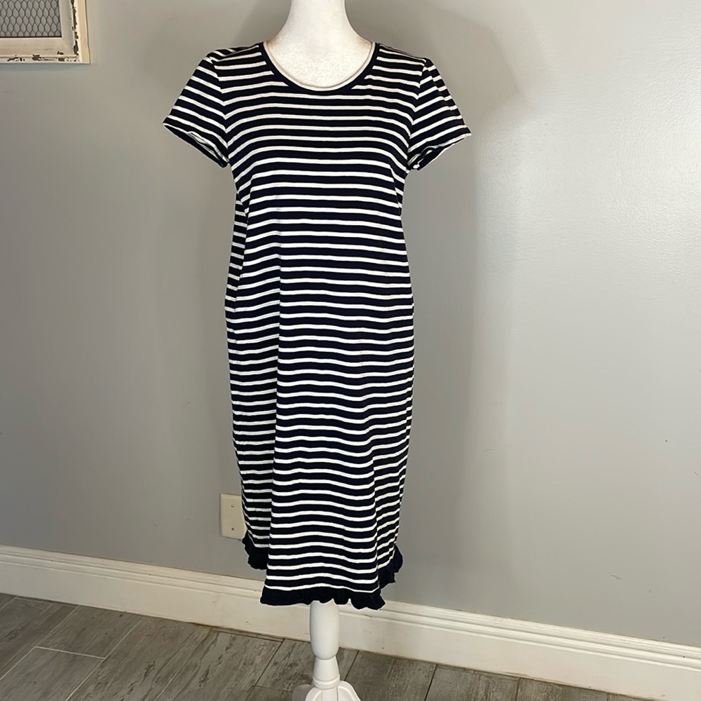 [Boden] Navy/White Striped Dress - Size 8